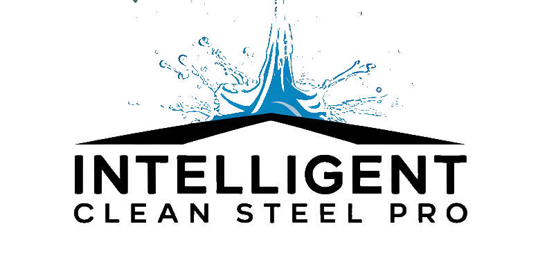 Intelligent Clean Steel Pro logo with water splash design