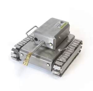 Small robotic cleaning machine for industrial kitchens